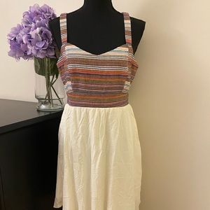 NWT Women’s Maurices Multi Color Stripe Open Back Dress
